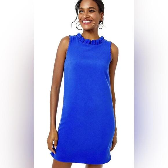 Lilly Pulitzer Dresses & Skirts - Lilly Pulitzer Corsica Royal Blue Allegra Soft Short Mini Shift Dress- Size XXS